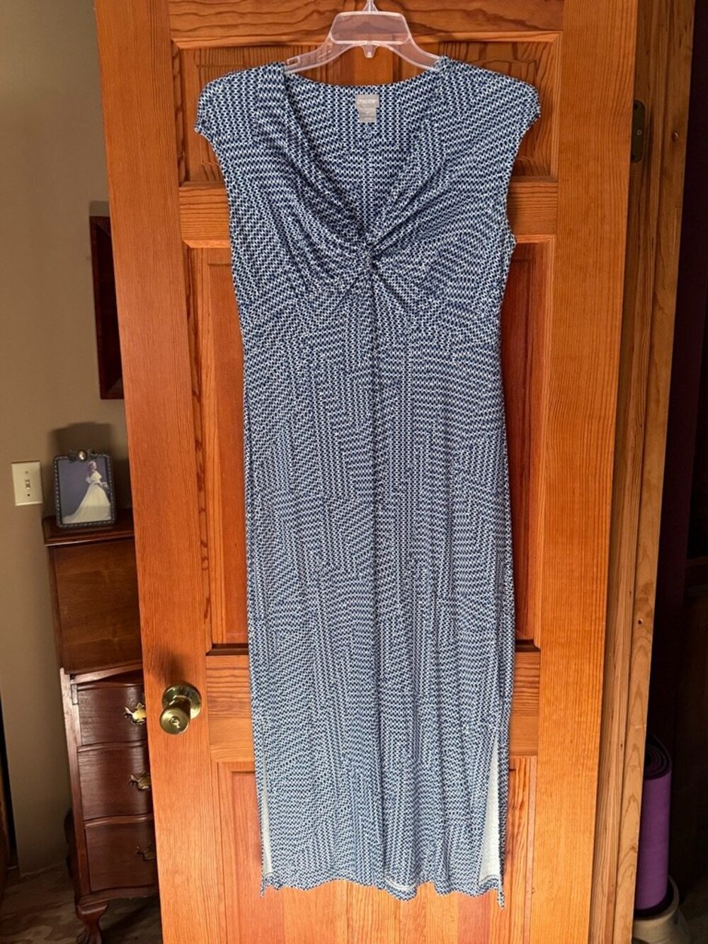 Chicos Twist Front Traveler Casual Dress (Size 8)